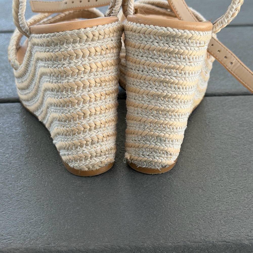BP  Sandals Wedges  Platform  Neutral Casual Summer Size 7 - Picture 8 of 15